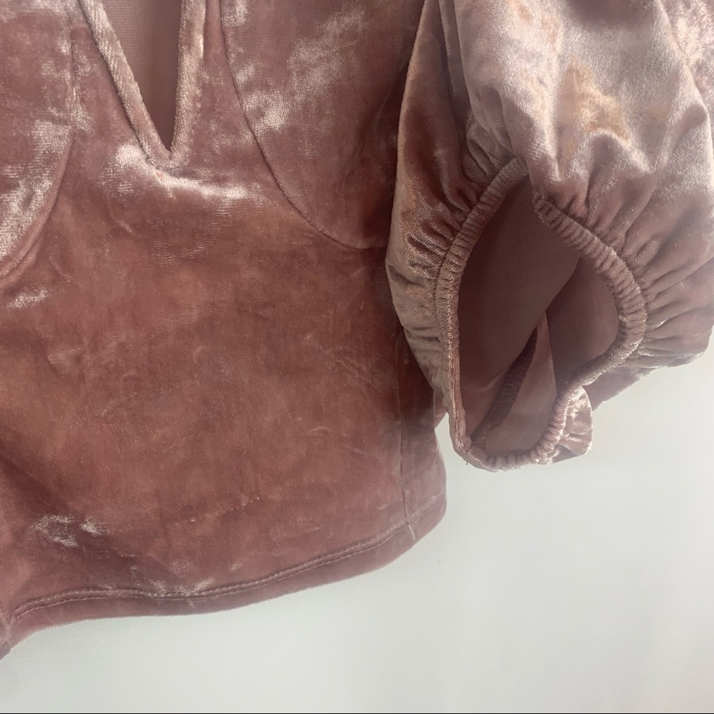 URBAN OUTFITTERS Pink Velvet Bustier Top - Picture 7 of 11